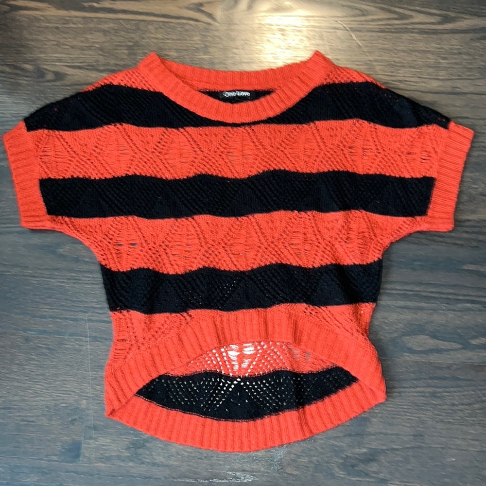 Boho knit asymmetrical top